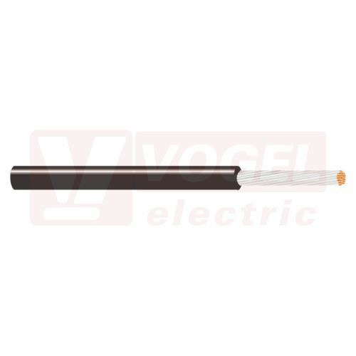 H07V-K 1x10AWG (6mm2) černý, vodič jednožilový PVC, MULTI-STANDARD SC 2.1, aprobace CE / CSA / HAR / RU / UL / EAC / Fire (karton 400m) (4160701K)