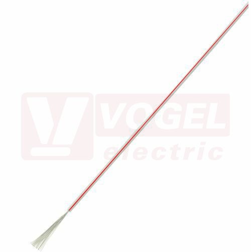 LiY EA 1x 0,25 bílá s rudým pruhem, vodič jednožilový z PVC, (cívka 250m) (4502462S)