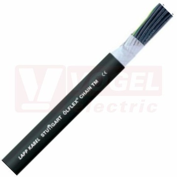 Ölflex CHAIN TM 7G 2,5 kabel vysoce flexibilní, do energet.řetezů, černý vnější plášť z termoplast.polymeru, černé čísl.žíly se zl/žl, certifikovaný UL/cUL AWM (8714070)