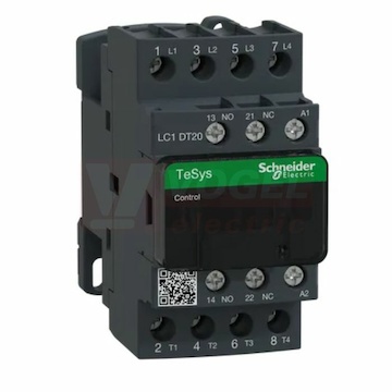 LC1DT20M7 Stykač 4P 4Z+0V 20A AC-1, 220V AC, pom.kont. 1"Z"+1"V" šroub.svorky