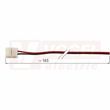 Připojovací konektor jednobarevných LED pásků šíře 8 mm, 2 piny, pro 120x3528 (112.003.21.3)