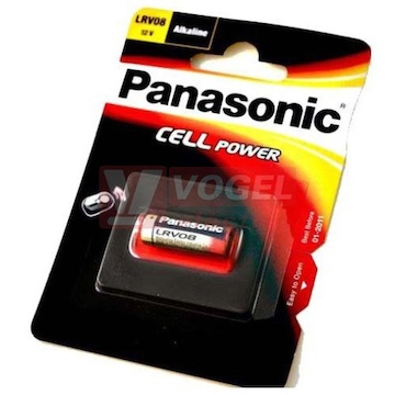 Baterie 12,00 V LRV08 alkalická Panasonic 38mAh (10x28mm) 23A-23GA-MN21 (LRV08), blistr 2ks