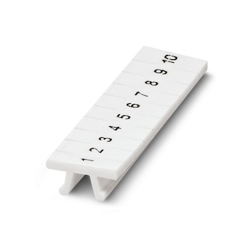 ZB 5,LGS:FORTL.ZAHLEN 1-10 označovací štítky, potisk 1-10 horiz., bílé, montáž nacvaknutím, š 5,2mm, popis.pole 5,15x10,5mm (1 balení = 10 kusů) (1050017:0001)