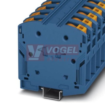 PTPOWER 50 BU svorka řadová, 1000V AC/1500V DC, 150A, připojení Power Turn, 2 přípojky, 1 pól, sv.modrá, š=20mm (3260051)