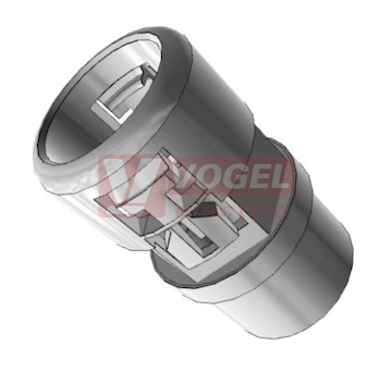 PG 9 vývodka PAGOG-07P09, přímá, šedá, s vnějším závitem, IP54, PA6, pro chráničku NW07