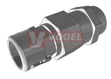PG 9 vývodka PAGOG-10P09ZA, přímá, šedá, s vnějším závitem, IP54, PA6 + těs.výv.kabelu, pro chráničku NW10