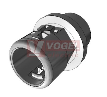 PM 50x1,5 vývodka PAGOG-36M50,přímá, šedá, vnější závit, PA6, IP54, pro chráničku NW36