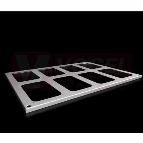 SV9681.586 střešní plech 800x600mm, pro příruby 8ks, ocelový plech 1,5mm, RAL 7035