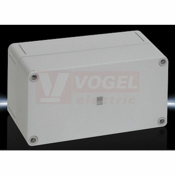 PK9513.000 (KS) Svorkovnicová skříňka, s neprůhl.víkem, IP66, IK08, polykarbonát, hladké stěny, š180v94h81mm, RAL7035 (prodej na kusy)