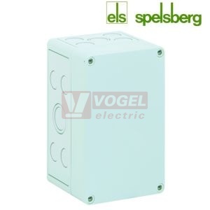 PC 1811-11-m Plastová krabice TK 180x110x111mm, víko šedé, předlisy M, IP66, RAL7035, polykarbonát