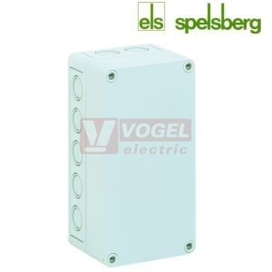 PC 1809-8-m Plastová krabice TK 180x 94x 81mm, víko šedé, předlisy M, IP66, RAL7035, polykarbonát