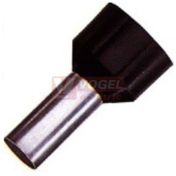DID 6-18 Dutinka dvojitá černá, průřez 2x6,0mm2 / 18mm