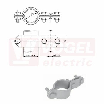 ST 8 svorka na potrubí 3" (81-90 mm) Fe/Zn (V103)