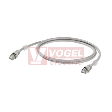 IE-C6FP8LD0006M40M40-D Patch kabel Cat.6A 10Gbit/s S/FTP, konektory RJ45/RJ45, IP20, šedý, délka 0,6m (1165940006)