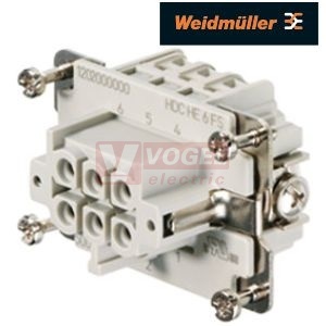 Konektor 6pin Z 24A/500V HDC HE 6 FS, šroubový (1200200000)