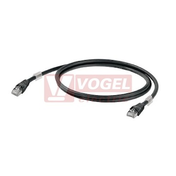 IE-C6FP8LE0250M40M40-E Patch kabel Cat.6 S/FTP, konektory RJ45/RJ45, IP20, černý, délka 25m, plášť LSZH bezhalogenový (1251610250)