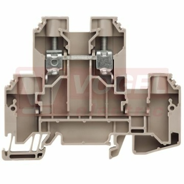 WDK 10 L průchozí svorka, svorka se dvěma vrstvami, šroubové připojení, 10 mm², 800 V, 57 A, tmavě béžová (1415510000)