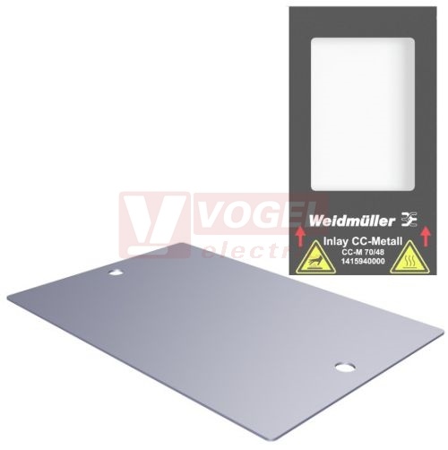 CC-M 70/48 2X3 AL MetalliCard značení přístrojů, štítek hliníkový stříbrný s 2x otvory pr.3,3mm, v70mm x š48mm (1415720000)