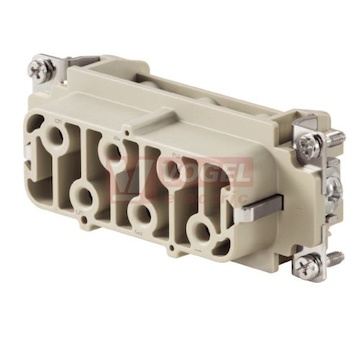 Konektor 6pin+PE Z 35A/400V HDC HSB 6 FS, šroubový, č.1-6 (1498900000)