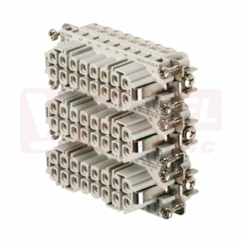 Konektor 16/32/48pin Z 16A/250V HDC HA 16 FS 33-48, šroubek, č.33-48 (1651020000), konektor č. 1-16 a 17-32 nutno dokoupit