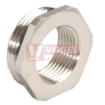 GM 40/25x1,5 redukce mosazná, AGRO 3500.40.25, IP68, šestihranná, délka závitu 8 mm