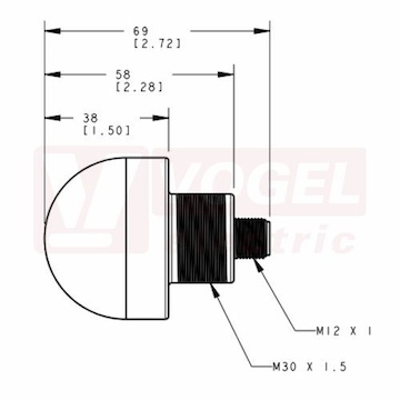 K50LIWXXPQ EZ-light K50L, světelná signalizace Ex zóna 0/20, barvy BÍ, 8-30V DC, zapojení PNP, rozměr pr.50xv69mm, mon.závit M30x1,5mm, připojení M12/4pin, IP67/69 (3028649)