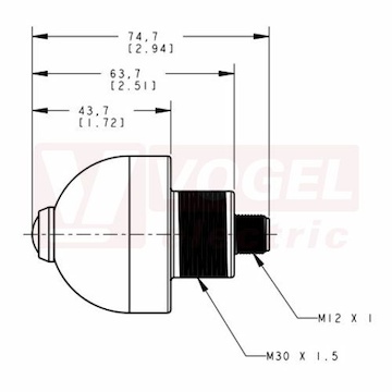 K50APPBGXDQ EZ-light K50, světelná signalizace s mechan.tlačítkem, barvy ZE, 12-30V DC, zapojení PNP, rozměr pr.50xv74,7mm, mon.závit M30x1,5mm, připojení M12/4pin, IP67/69 (3076306)