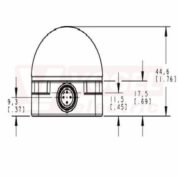 K50FAPFF100GRYC4Q EZ-light K50, světelná signalizace, barvy ZE, RU, 12-30V DC, plochá montáž, rozsah 100mm, zapojení PNP, rozměr pr.50xv76xš44,6mm, připojení M12/5pin, IP67/69 (3091234)