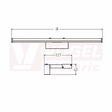 Svítidlo LED přisazené 12W (MIRROR 12W NW), vertikální osvětlení zrcadel, obrazů atd., 1000lm, 4000K neutrální bílá, IP44, úhel vyzař. 112°, živ. 30 000h, délka 600mm, náhrada za 80W (GXLS204)