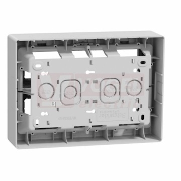 NU121830 Unica System+ krabice pro montáž 2x8 modulů povrchová, Aluminium, rozměr v=165mm, š=230mm, hl=60mm