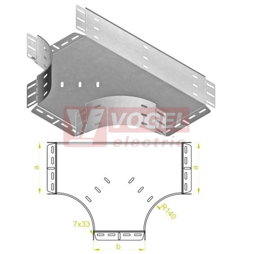 T-kus plochý TKPJ150H110 , plný, oblý roh, tl.1,0mm (123014)