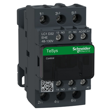 LC1D32EHE Stykač 3P 32A AC-3, 130V AC/DC, pom.kont. 1"Z"+1"V" šroub.svorky s elektronicky řízenou cívkou