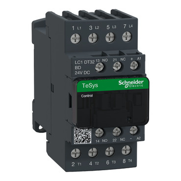 LC1DT32BD Stykač 4P 4Z+0V 32A AC-1, 24V DC, pom.kont. 1"Z"+1"V" šroub.svorky, cívka s odrušovacím modulem