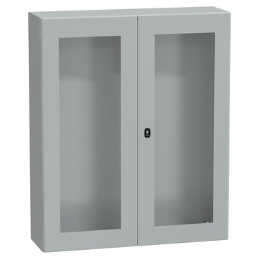 NSYS3D121030DT S3D, Rozváděč IP55 v1200xš1000xh300mm, bez mont.panelu, RAL7035, 2-dvéřový, průhl.dveře