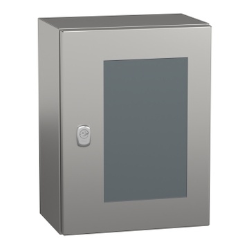 NSYS3X4320T Rozváděč S3X, nerez AISI 304L, všh 400x300x200, bez mont.desky, průhledné dv.