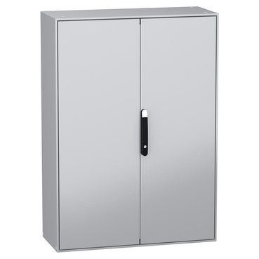 NSYSM1410402D skříň samostatně stojící SM, bez mont.panelu, 2-dv., všh 1400x1000x400mm, IP55, RAL7035, vč.kabelového dna