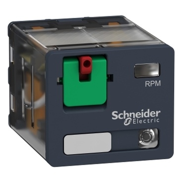 RPM32P7 relé paticové výkonové, 3xCO přepínací kontakt, 15 A/230 V AC s LED, test.tlačítko, kontakty AgNi