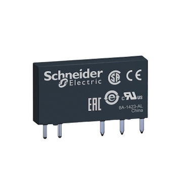 RSL1GB4BD Relé 24VDC, 6A/250VAC, 1xCO přepínací kontakt , š=5mm, min.spínané 1V/1mA (při 50mW), kontakty AgSnO2 pozlacené
