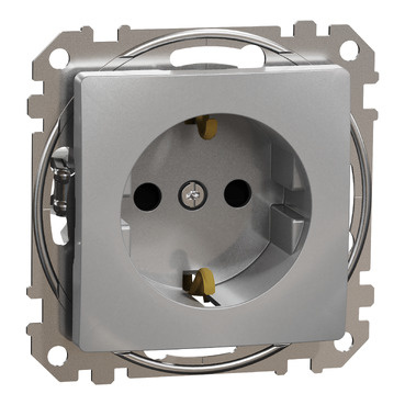 SDD113021 Zásuvka 230V 16A SCHUKO, Aluminium, šroubové svorky