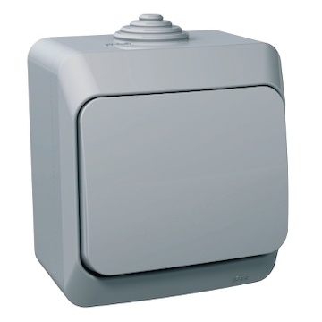 Spínač IP44 1/0 WDE000611 ŠE ovladač tlačítkový, 16A/250V, Cedar Plus