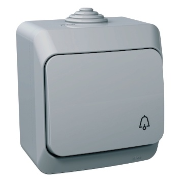 Spínač IP44 1/0 WDE000612 ŠE ovladač tlačítkový, "zvonek", 16A/250V, Cedar Plus