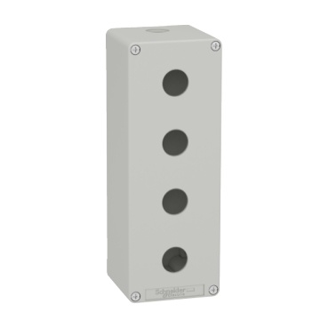 XAPD4504 Skříň kovová, barva šedá, M25, 4 otvory 22mm, 80x220mm, hl.74,5mm, UL CSA
