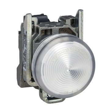 XB4BVM1 Signálka s LED, 230...240V, bílá