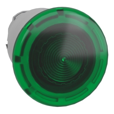 ZB4BW633 Hlavice stiskací hřibová prosvětlená ZE, pr.40mm, "stiskni-táhni", integrovaná LED (nelze použít jako nouz.zastavení)
