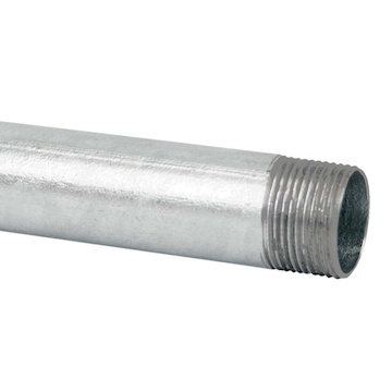 Trubka KOV 42P 6042 EOZ, lakovaná černá, pozinkovaná ocel Sendzimir, závitová - 3m (průměry 54/51mm)