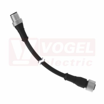 MQDEC-401SS kabel propojovací PVC, zásuvka M12 přímá 4pin, 0,3 m (3015103)