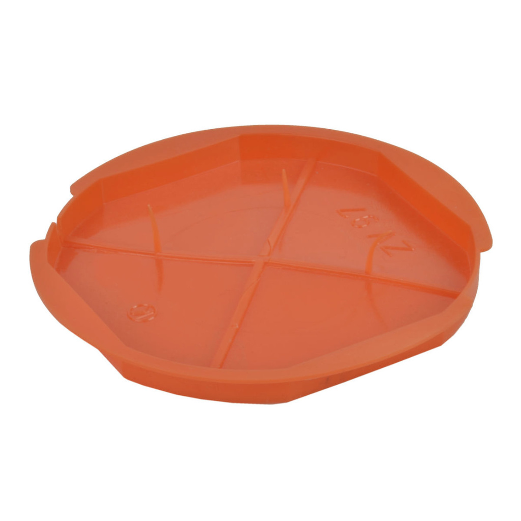 ZV 97_AB víčko zaslepovací pro krabice KO, KR 97, barva oranžová, průměr 103mm, hl. 8mm, PE