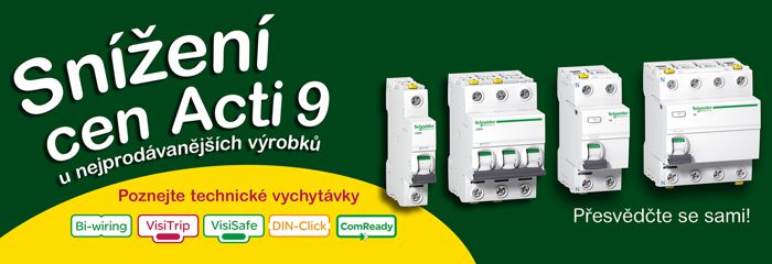 Schneider Electric - snížení cen Acti9 u nejprodávanějších výrobků